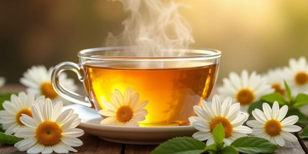 como fazer chá de camomila
