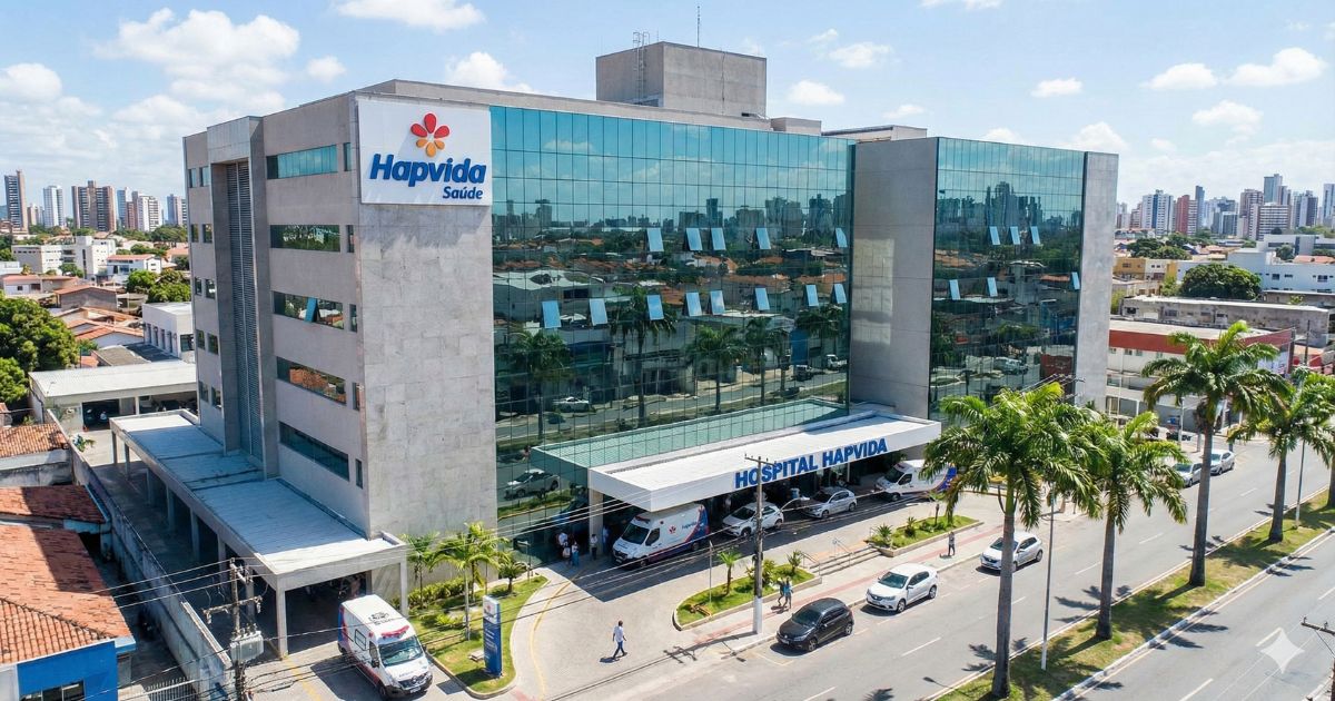 Prédio do Hospital Hapvida, unidade da rede própria do plano de saúde Hapvida