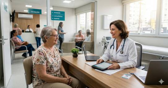 paciente sendo atendida em plano ambulatorial