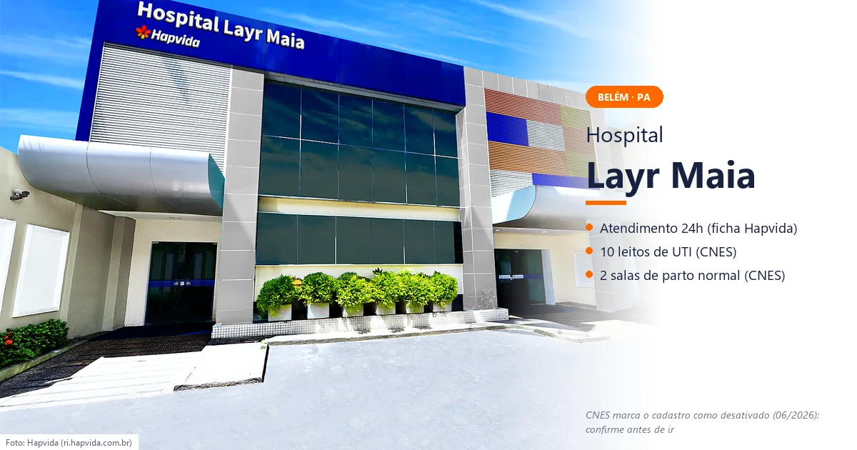Hospital Layr Maia, da Hapvida, em Belém Fachada do Hospital Layr Maia, da Hapvida, na Av. Alcindo Cacela, Nazaré, Belém